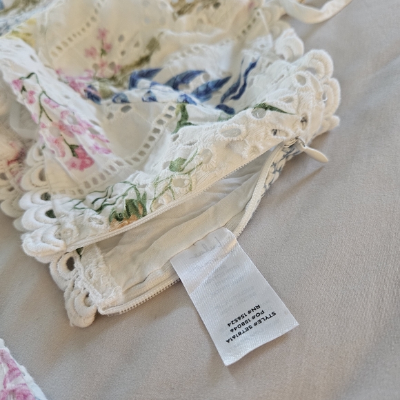 Lulu's Floral White Midi Skirt and Top - Picture 10 of 11